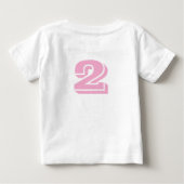 Jongste Zus met Leeftijd Baby T-Shirt (Achterkant)