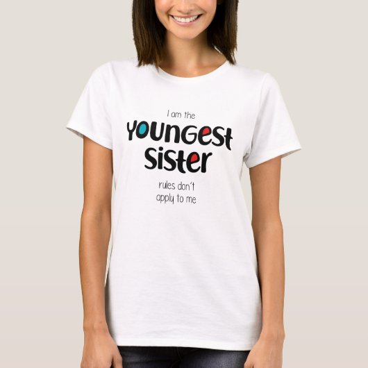 Jongste Zus T-shirt (Voorkant)