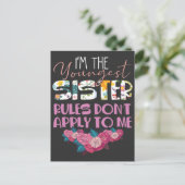 jongste zusje geen regels Verwant familielid Briefkaart (Staand voorkant)