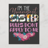 jongste zusje geen regels Verwant familielid Briefkaart (Voorkant)