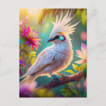 Jongvolwassen Kuifbloesem Veer Duif Fantasie Vogel