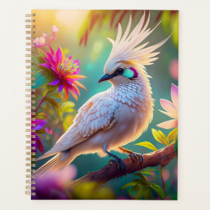 Jongvolwassen Kuifbloesem Veer Duif Fantasie Vogel Planner