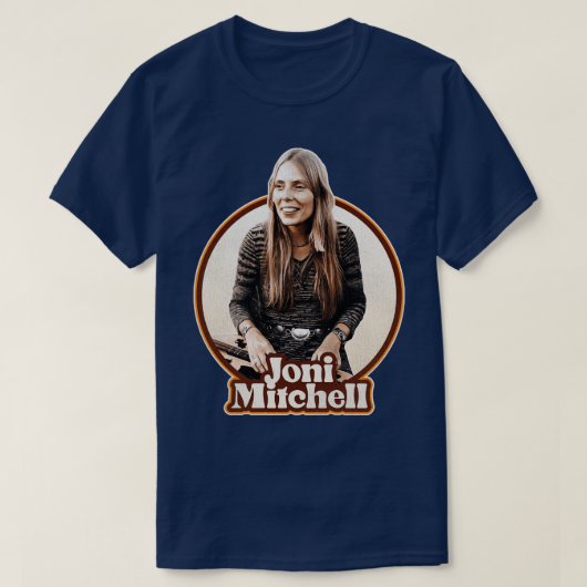 Joni Mitchell 70s Sepia Tone T-shirt (Design voorkant)