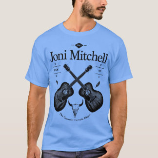 Joni Mitchell Akoestische Gitaar Logo T-shirt