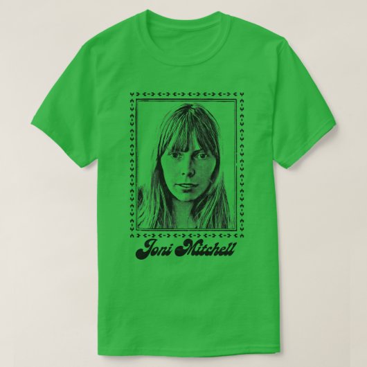 Joni Mitchell Retro 1970s Stijl Fan Art Design 1 T-shirt (Design voorkant)