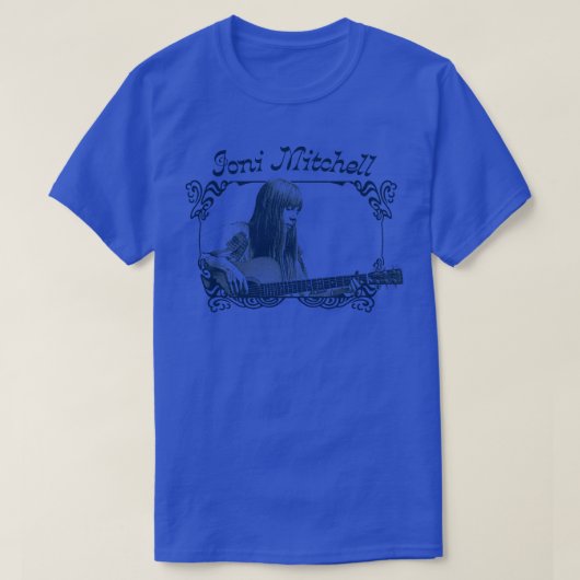 Joni Mitchell Retro 1970s Stijl Fan Art Design T-shirt (Design voorkant)