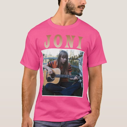 Joni Mitchell Retro Style Git voor fans T-shirt (Voorkant)