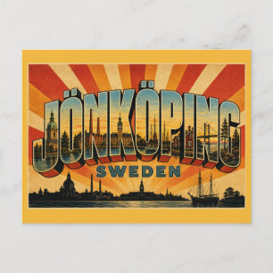 Jönköping Zweden Meer Vättern Briefkaart