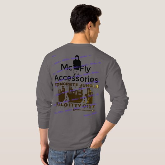 Jonny Five Fly McFly Accessoires lange mouwen Shir T-shirt (Achterkant volledig)