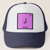 Jonny Name Chemistry Element Periodic Table Trucker Pet (Voorkant)