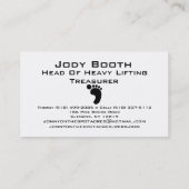 Jonny on the Spot Acres Visitekaartje (Achterkant)