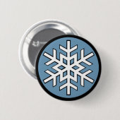 Jonny Snow Snowflake Ronde Button 5,7 Cm (Voorkant /achterkant)