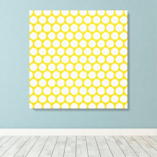 Jonquil Asian Moods Ikat Stippen Canvas Afdruk (Insitu (Houten vloer))