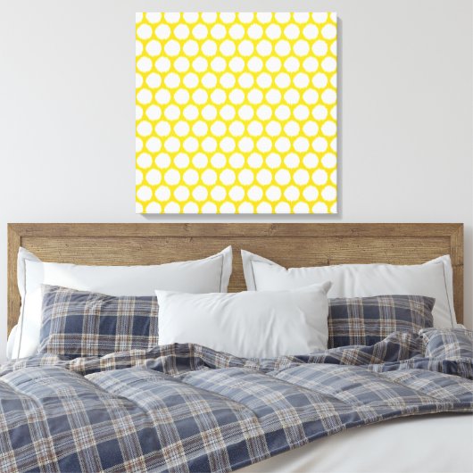 Jonquil Asian Moods Ikat Stippen Canvas Afdruk (Insitu (Slaapkamer))