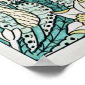 Jonquil bloempatroon, Art Nouveau Poster (Hoek)