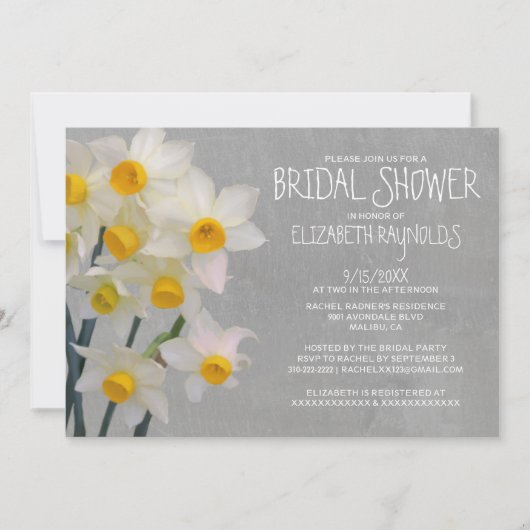 Jonquil Bridal Shower-uitnodigingen Kaart (Voorkant)