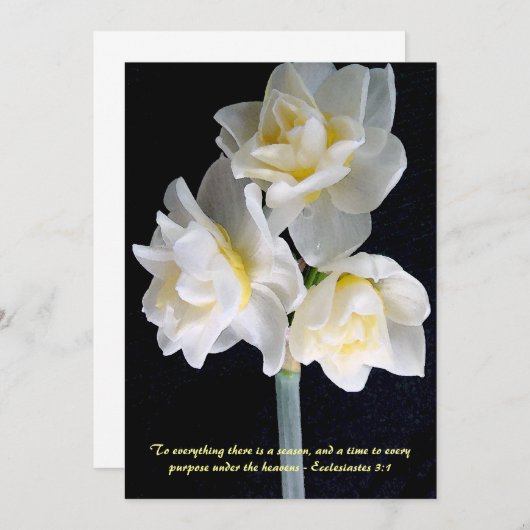 Jonquil Flower - Ecclesiastes 3:1 (Voorkant / Achterkant)