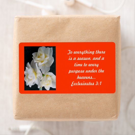 Jonquil Flower - Ecclesiastes 3:1 Etiket (Insitu)