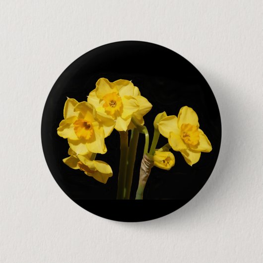 Jonquil Flowers Badge Ronde Button 5,7 Cm (Voorkant)