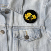 Jonquil Flowers Badge Ronde Button 5,7 Cm (In situ)