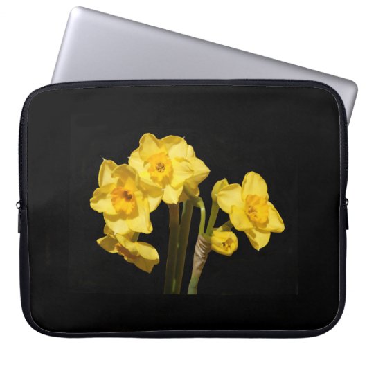 Jonquil Flowers Laptop Hoesje Laptop Sleeve (Voorkant)