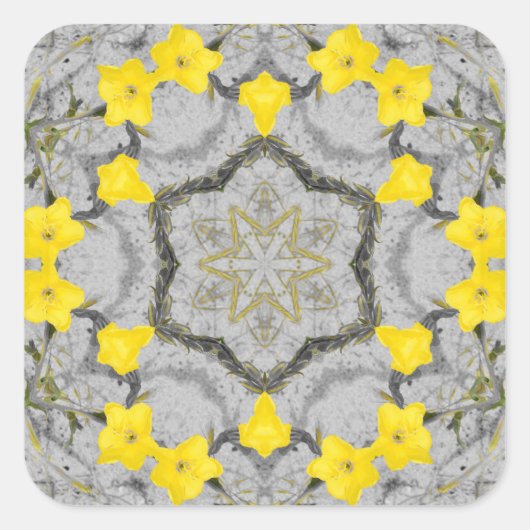 Jonquil Harmony Wheel  Vierkante Sticker (Voorkant)