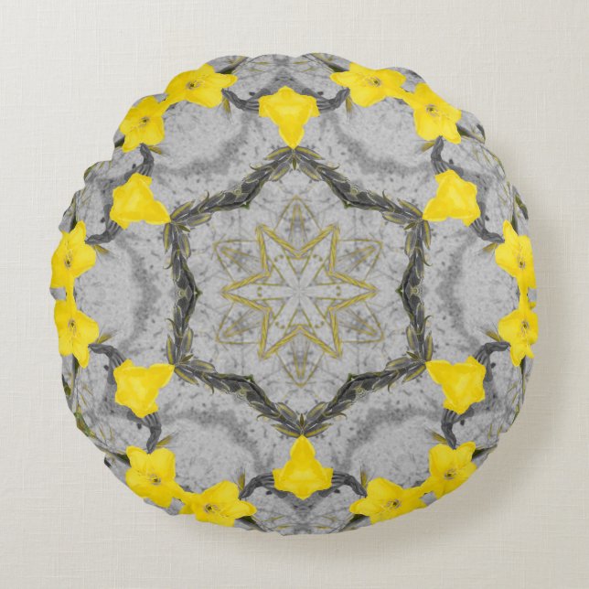 Jonquil Harmony Wiel  Rond Kussen (Voorkant)