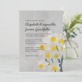 Jonquil Wedding-uitnodigingen Kaart (Staand voorkant)
