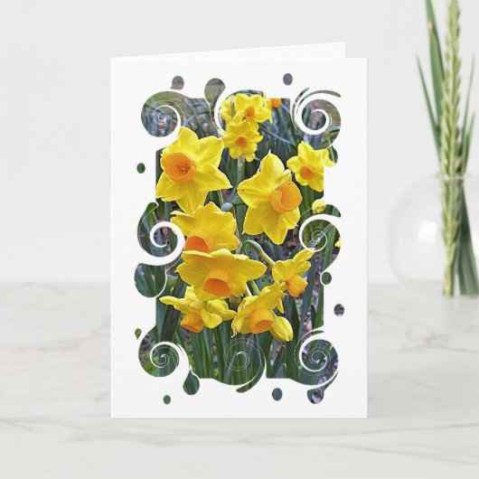 Jonquils Blank Greeting Card Kaart (Voorkant)