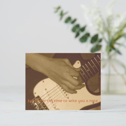 Jon's Guitar Briefkaart (Staand voorkant)