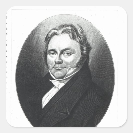 Jons Jakob Berzelius Vierkante Sticker (Voorkant)