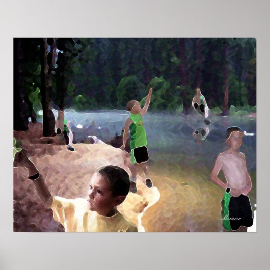 Jon's op Lake Poster (Voorkant)