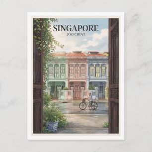 Joo Chiat en Koon Seng Road Peranakan-winkelhuizen Briefkaart