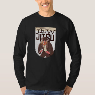 Jood-Jitsu ontwerp van rabbijn Joods Man Doing Jiu T-shirt