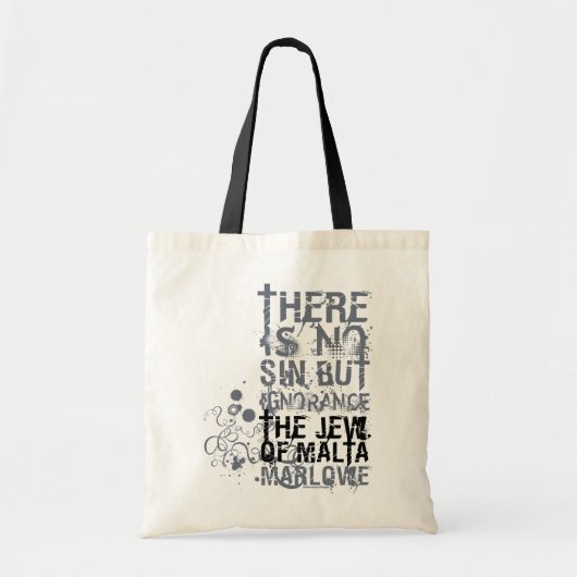 Jood van Malta Ignorance Quote (B&W) Tote Bag (Voorkant)