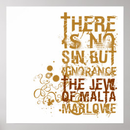 Jood van Malta Ignorance Quote Poster