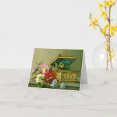Joodbox en bloemen  Notecard Kaart (Gele Bloem)