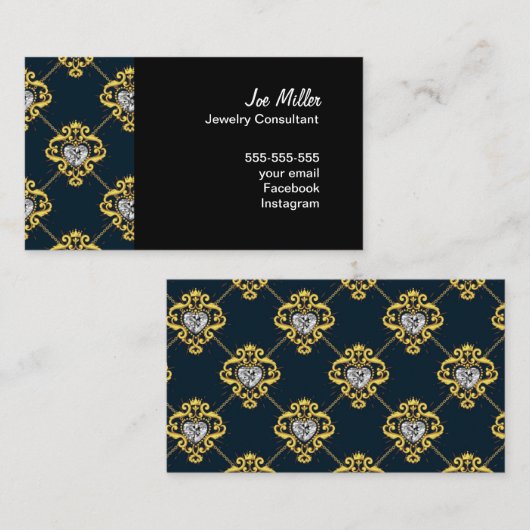 Joodconsultant visitekaartje - Diamonds (Voorkant / Achterkant)