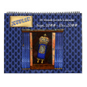 Joods - 16 maanden Joodse kalender - Gepersonalise (Achterkant)