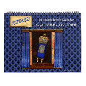 Joods - 16 maanden Joodse kalender - Gepersonalise (Achterkant)