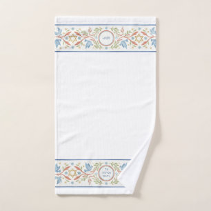 Joods Al Netilat Yadayim bloemrijke vogel handwass Handdoek
