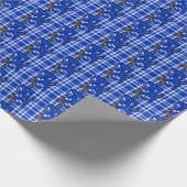 Joods-blauw-Dreidel-Pair-Wrapping Paper Cadeaupapier (Hoek)