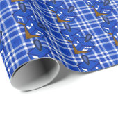Joods-blauw-Dreidel-Pair-Wrapping Paper Cadeaupapier (Rol Hoek)