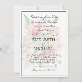 Joods bruilding Chuppah Elegant Modern Floral Kaart