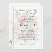 Joods bruilding Chuppah Elegant Modern Floral Kaart (Voorkant / Achterkant)