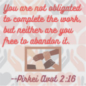 Joods citaat: Tikkun Olam Sticker (Voorkant)