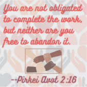 Joods citaat: Tikkun Olam Sticker (Voorkant)