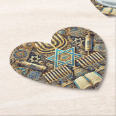 Joods hartvormig onderzetter (Gekanteld)