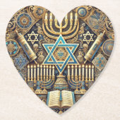Joods hartvormig onderzetter (Voorkant)