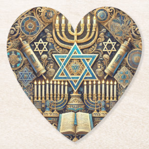 Joods hartvormig onderzetter